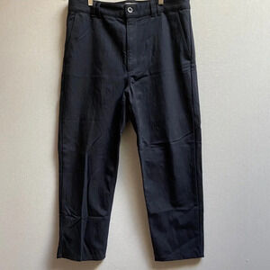 COS high waisted ankle length black cotton trousers Sz 42